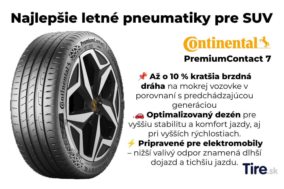 Najlepšie letné pneumatiky pre SUV to sú prémiové modely od Michelin, Continental a Pirelli. Autor - Tire.sk