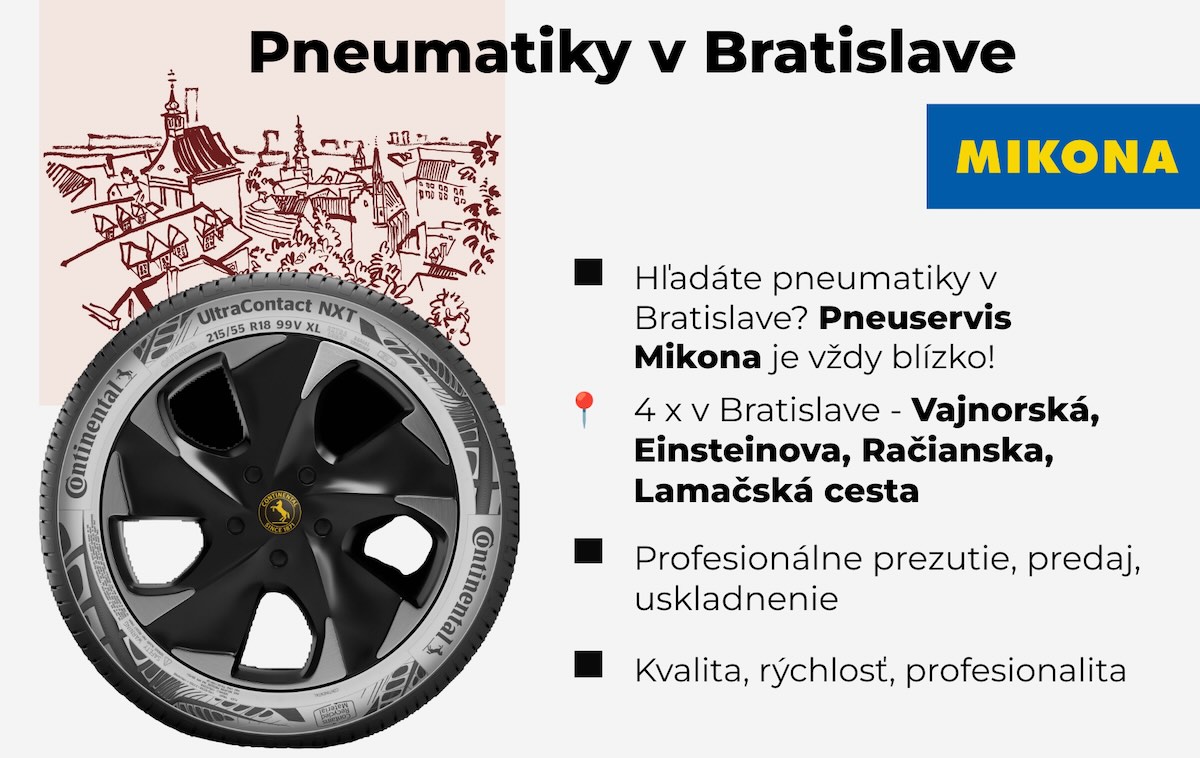 Pneumatiky v Bratislave – profesionálny pneuservis Mikona. Autor - Mikona